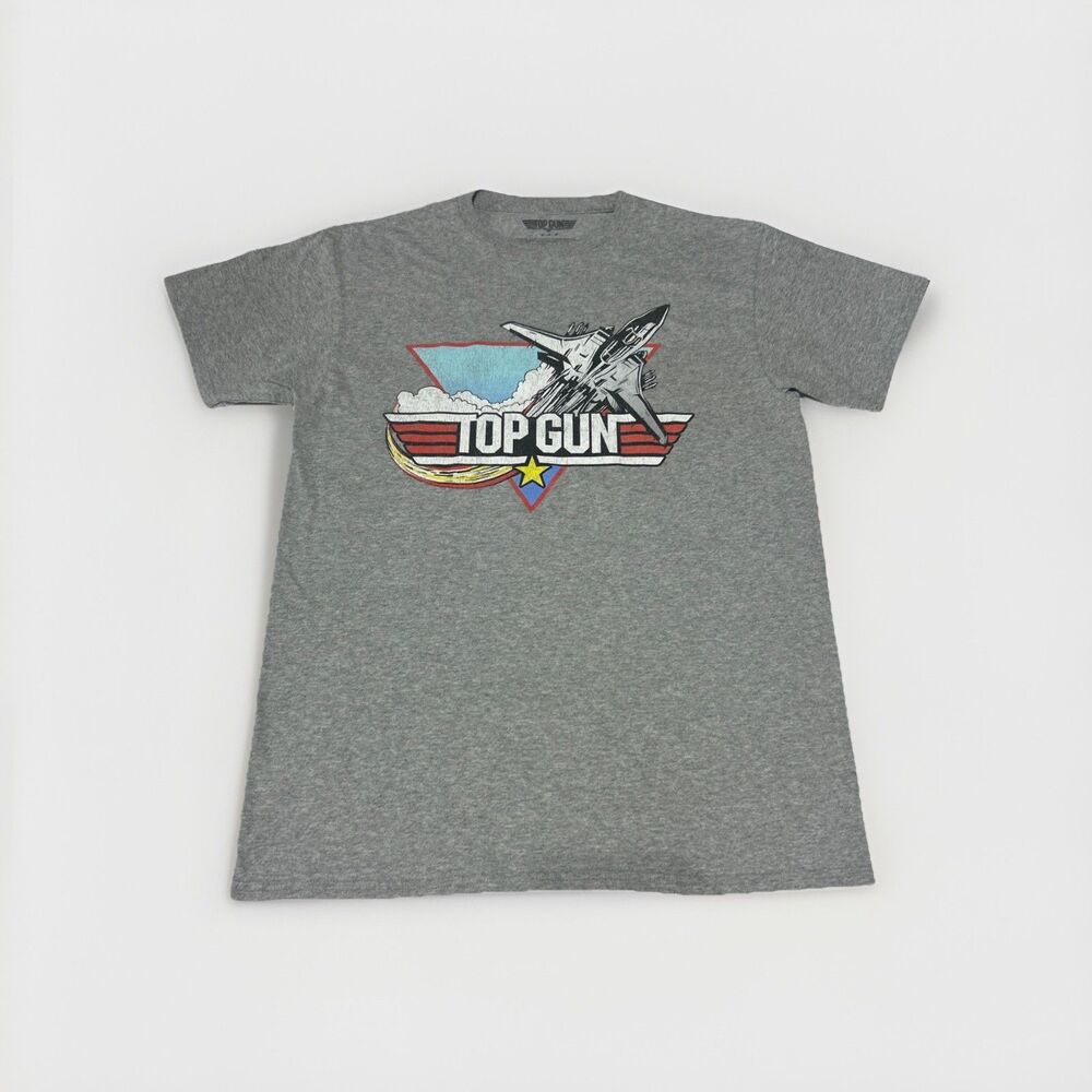 Top Gun Movie Graphic T-Shirt Gray Heather Paramount Pictures Men’s Medium